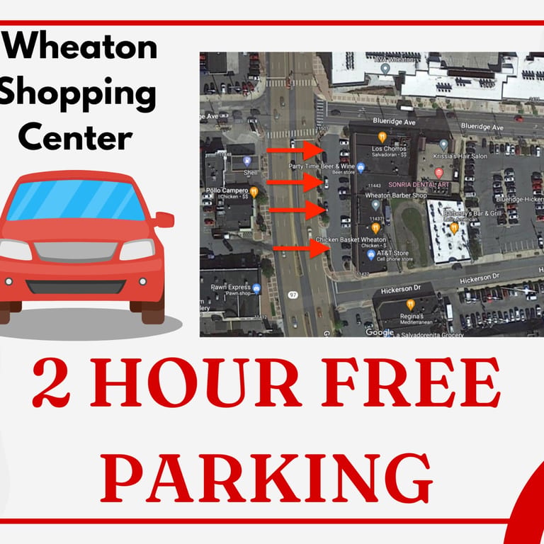 Free 2 Hour Parking at Wheaton Shopping Center