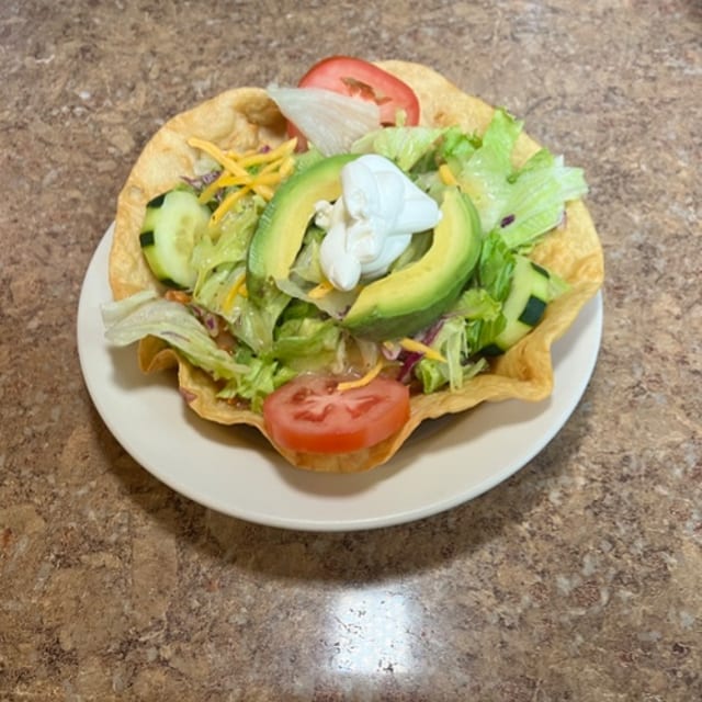 Ground Beef Tostada.