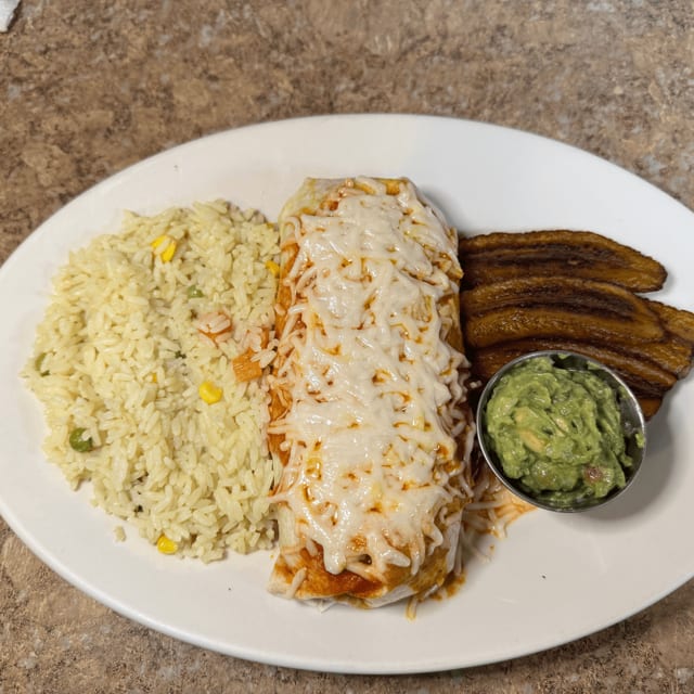 Vegan Bean Burrito Enchilada Style.